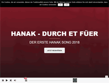 Tablet Screenshot of hanak-live.de